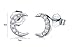 925 Sterling Silver Stud Earrings, BoRuo Cubic Zirconia CZ Crescent Moon Earrings