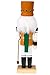 Clever Creations Orange King 10 Inch Traditional Wooden Nutcracker, Festive Christmas Décor for Shelves and Tables