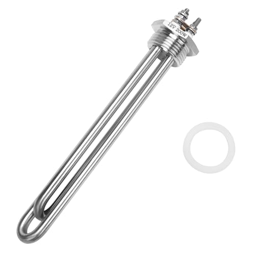 DERNORD 12V 200W Immersion Heater Submersible Water Heater Element Stainless Steel Heating Element w