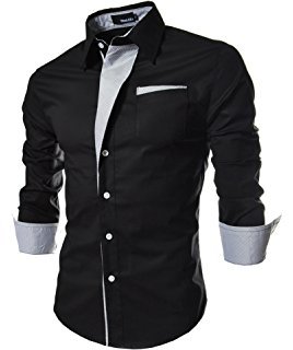 pearl ocean men's slim fit casual shirt (wp-toec-pw90_black_38)
