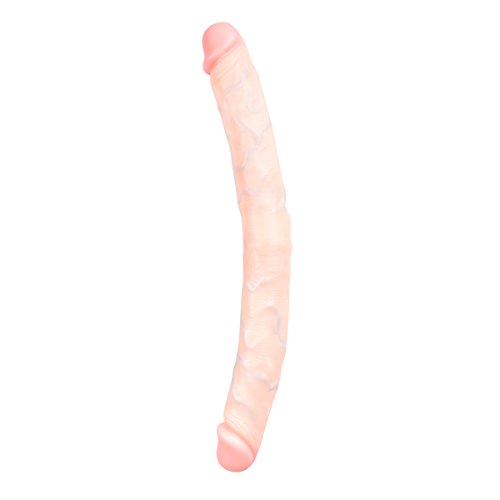 Easytoys Dildo Collection - Double Dong with beautiful Acorn for Real Feel - 35 cm - Flesh - 100% Phthalate-free soft PVC - lifelike Double ended dong