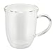 BonJour Coffee Insulated Borosilicate Glass Cappuccino Cups, 2-Piece Set, 8-Ounces Each
