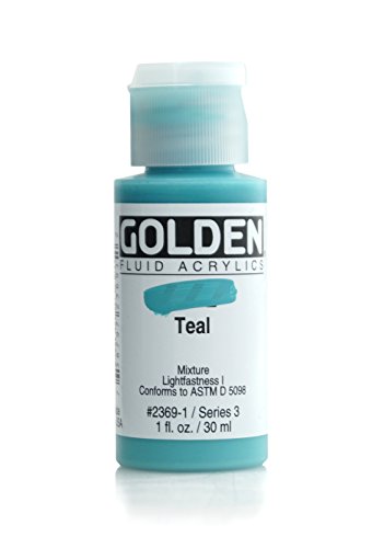 Golden fluid acrylic paint 1 ounce-teal