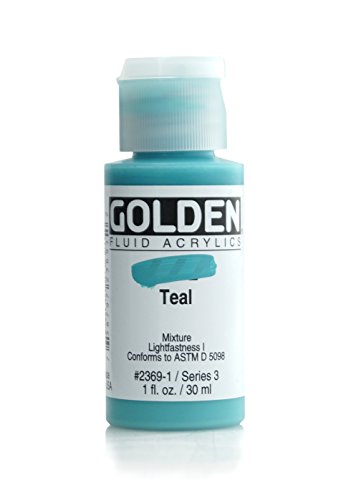 Golden Fluid Acrylic Paint 1 Ounce-Teal