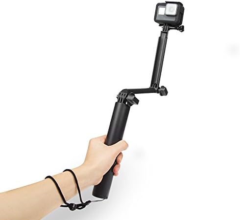 NLSD 3-way Handheld Selfie Stick Monopod Foldable Mount Holder for GoPro Hero Cameras Gopro Hero 6 5 4 3+ 3 2 1, AKASO, SJCAM SJ4000 SJ5000 Xiaomi Yi