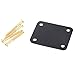 Musiclily 4 Holes Metal Guitar Neck Plate for Fender Strat Tele Guitar or Jazz Bass, Gold
