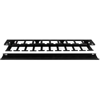 StarTech.com 1U Horizontal Finger Duct Rack Cable Management Panel with Cover - Server Rack Cable Duct - Rack Cable Organizer/Manager (CMDUCT1UX)