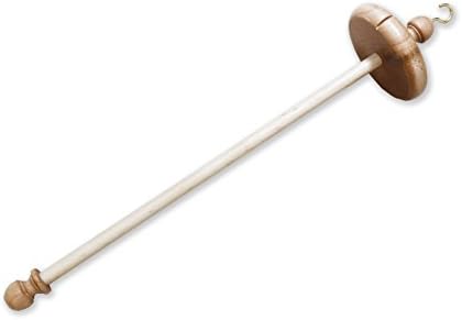 Happy Classy Drop Spindle Classic Style Top Whorl Yarn Spinning Hand Made 14" Clear