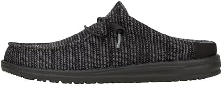 Amazon.com | HEYDUDE Wally Slip Sherpa Black Size 9, Men display picture 3