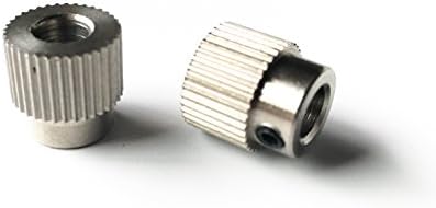 Samje Extruder Pulley 36Teeth Bore 5mm Stainless Steel Drive Gear for 1.75mm & 3mm 3D Printer Filament (Pack of 2pcs)