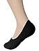 OSABASA Womens 3 Pair Casual No-Show Socks of Hidden Flat Boat Line,KWMS09-3 Pairs-BLACK,Shoe Size 8-11 (Sock Size 9.5