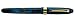 Xezo Phantom Fountain Pen, Medium Nib. Nebula Blue Color with 18 Karat Gold Plating. Handcrafted, Limited Edition, Serialized