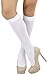 ToBeInStyle Women's Nylon Knee High Opaque Socks - White - One Size