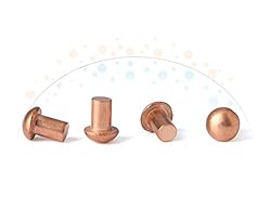 YXQ 50 Pcs Copper Solid Rivets 1/4 Diameter 5/16 L