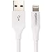 Amazon Basics Lightning to USB A Cable, Advanced Collection, MFi Certified Apple iPhone Charger, White, 3 Foot
