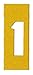Chartpak 1550 Painting Stencils Number/Letter, 1 Inch, Yellow 35 per Set