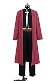 Ya-cos Fullmetal Alchemist Halloween Costume Edward Elric Cosplay Red Full Suit