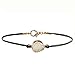 Druzy Charm Leather Cord Choker Necklace 12 inch