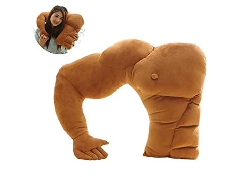 JingYuan Muscle Man Körper Arm Plüsch Baumwolle Kissen Boyfriend Kissen Kissen für Zuhause Büro Schlafsaal Dekoration 58,4 x 