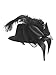 Mini Top Hat Fascinator Hair Clip Bow Feather Pearl Dancers Burlesque Showgirl Black