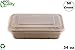 EcoQuality [50 Pack] 34oz Compostable Eco Friendly Container Trays with Lids - Rectangular Oblong Tree Free Sugarcane Bagasse Meal Prep Bento Boxes Take Out Catering Microwavable Deep Container