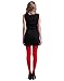 HDE Womens Solid Candy Color Opaque Microfiber Footed Tights Stockings,XS-M,Red