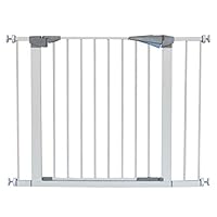 LEMKA Walk Thru Gate,Auto-Close Safety Gate Metal Expandable Pet Gate Includes 2.8" & 5.5" Extension for Pressure Mount for Stairs,Doorways,Fits Spaces Between 31" to 42" Wide 30" High