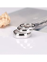 Anillo de plata de ley 925 High Polish Plain Dome resistente al desgaste Comfort Fit boda banda
