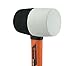 16 Ounce Black and White Rubber Mallet with Fiberglass Handle 25056
