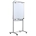 VIZ-PRO Double-sided Magnetic Mobile Whiteboard, 24 X 36 Inches, Portrait Orientation, Steel Stand