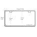 Ohuhu 2 PCS Slim Bottom License Plate Frames Polish Mirror Powder Coated Wont Block Letters/Stickers
