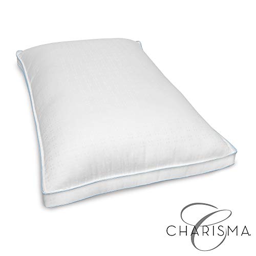 Charisma Infused Memory Foam Cluster and Gel Fiber Bed Pillow, 2 Count