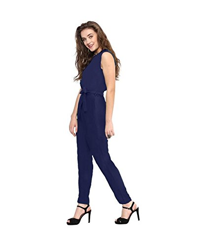 uptownie lite navy waist tie jumpsuit