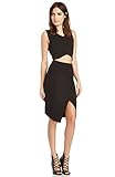 DAILYLOOK Women's, Structured Wrap Skirt, black, S