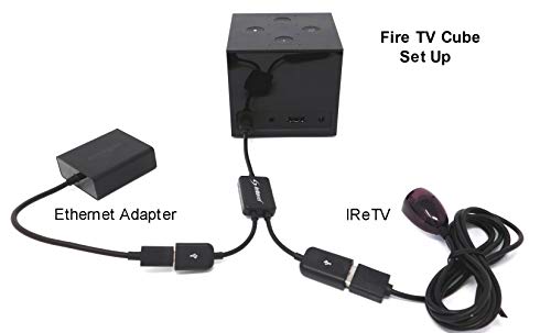 Inteset USB 2.0 & Micro USB OTG Y Cable for Controlling The F-TV Stick, Pendent, or Cube, Supports Wireless Keyboards and The IReTV for Universal Remote Control. (IReTV not Included)