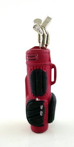 Dollhouse Miniature 1:12 Scale RED Golf BAG with 3 Clubs #G8032r