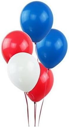100 PCS 12 Inch Latex Round Balloons Blue &amp;White &amp;Red Wedding Decoration Supplies Thickened Balloons