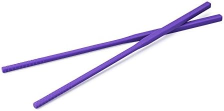 ChopGuru Silicone Chopsticks | Reusable | Dishwasher Safe | Non-Slip Grip | 9'' | 4 Pairs