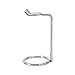 Razor Stand, Men Metal Art Shaving Brush Stand Holder Razor Base, Chrome Shaving Razor Beard Clean Shaver Kit Easy Carry, Silver