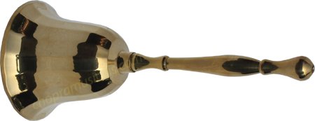 Brass Hand Bell 7 Inch High for Church Dinner School Reception - Thumbnail 3