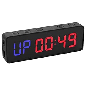 Passer LED Interval Timer, Gym Timer Wandklok, Draagbare Gym Workout Timer Grote LED Digitale Fitness Klok met…