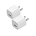 USB Wall Charger, Allytech [2 Pack] 5V/1A 1-Port Universal Rapid Speed USB Travel Wall Charger Adapter Compatible with for iPhone, iPad, Samsung, HTC, LG,iPod,Nokia, White
