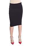 Esteez Ponte Pencil Skirt for Women Below Knee with Tummy Control Houston skirt