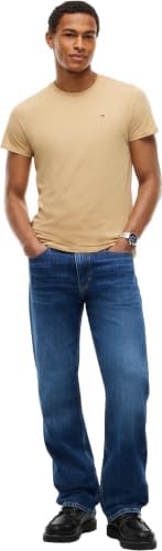 TJM Original - T-shirt ajustada de manga curta masculina, bege (areia bege), M