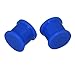 Longbeauty 9 Pair Solid Silicone Double Flared Saddle Tunnels Ear Plug Gauges Glow in Dark