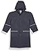 Fabugears Kids Raincoat | Boys, Juniors, Youth Waterproof Rain Jacket | Snap-On Closures | Hooded and Long Sleeves with Reflectors | Full-Length Rain Slicker | Size: L (10-12) Color: Navy Blue