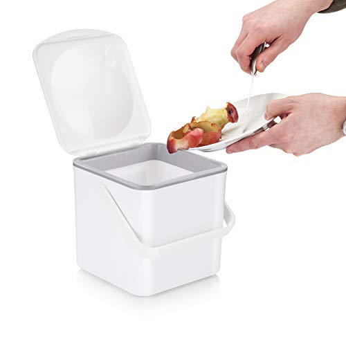 Minky Homecare Food Compost Caddy, White - Thumbnail 7