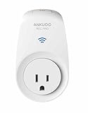 Ankuoo REC PRO Wi-Fi Smart Plug with Push Notification, Compatible with Alexa, New Firmware with AP Mode, NOT Plug & Play, Limited DIY Required, White