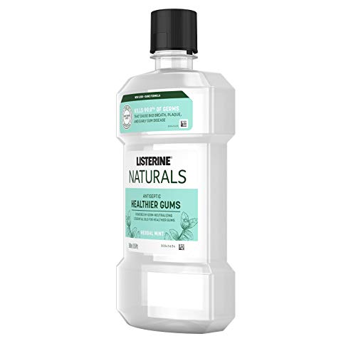Listerine Naturals Healthier Gums Antiseptic Mouthwash, Fluoride-Free Oral Rinse to Help Prevent Bad Breath, Plaque… - Image 6