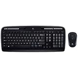 Logitech MK320 Wireless Desktop Keyboard and Mouse Combo — Entertainment Keyboard and Mouse, 2.4GHz Encrypted Wireless Connec